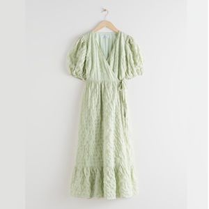 & Other Stories Puff Sleeve Wrap Maxi Dress